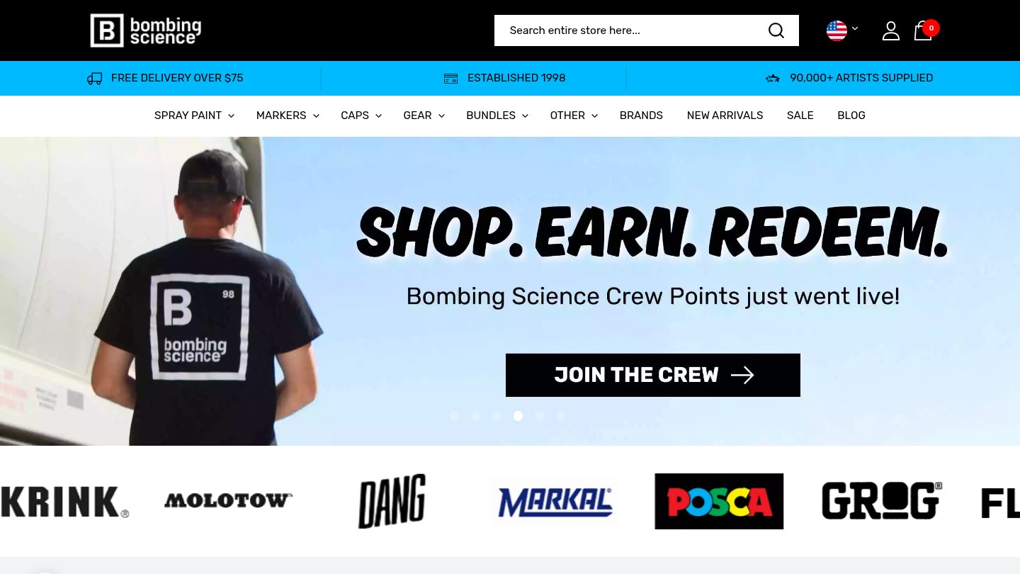 Bombing Science — Street Art & Graffiti Supplies