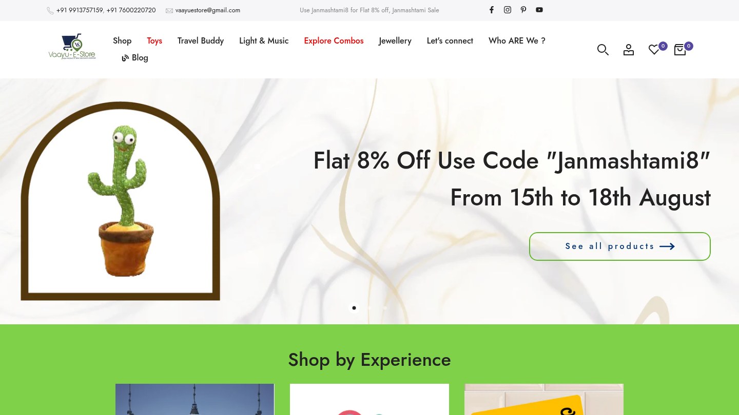 Vaayu E-Store — Fashion & Lifestyle